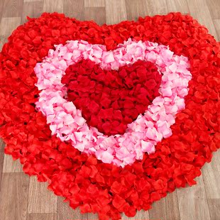 结婚庆用品批发仿真玫瑰假花瓣造型组合套餐婚床装饰求婚花瓣包邮