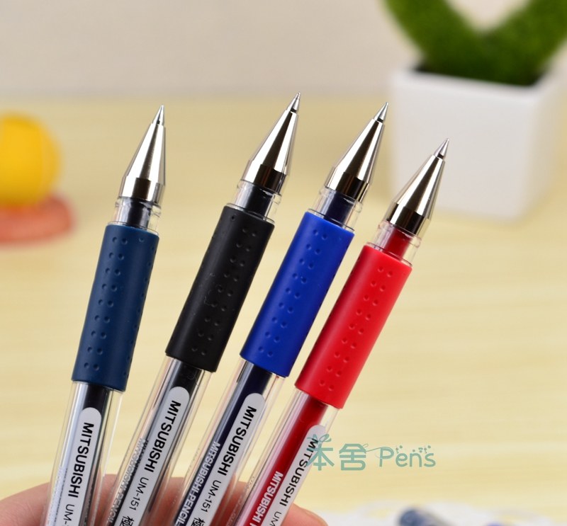 日本 三菱um-151中性笔 0.38水笔签字笔学习文具 办公用笔耐水性