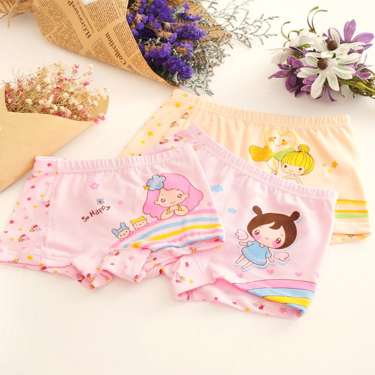 3条装包邮 卡通女孩儿童内裤