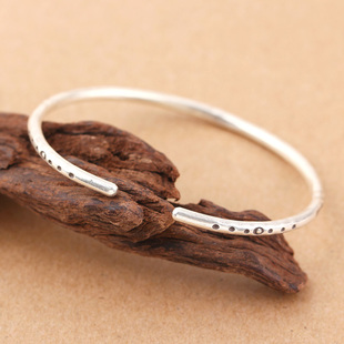 对穿包珠环 月亮银环 鱼形银环泰国清迈925纯银diy配件花托隔珠