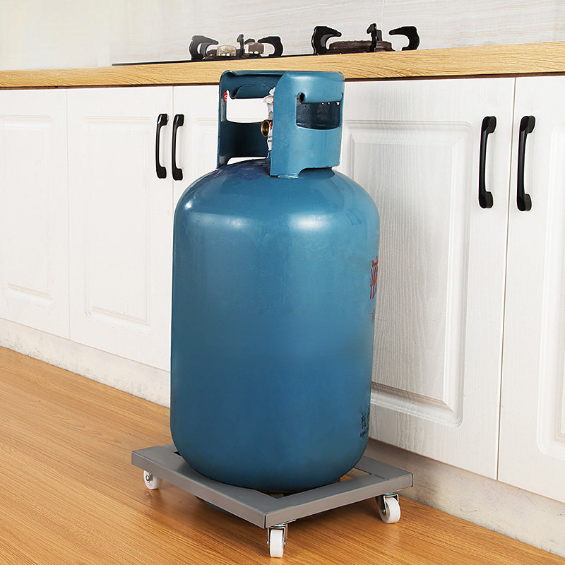 帝米尼 煤气瓶移动托盘煤气罐架载重底座花卉可移动厨房置物支架