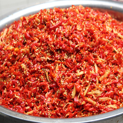 湖南特产酸剁辣椒农家自制剁辣椒酱纯手工蒜蓉剁椒鱼头调料2送1_7折