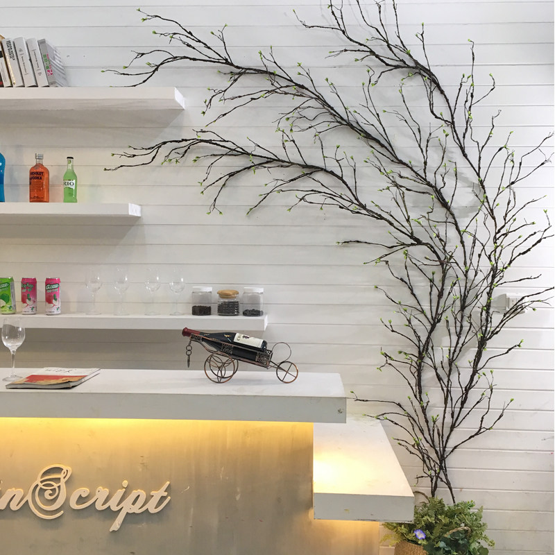 仿真树藤枯藤树藤条装饰假藤蔓树枝绿植假树叶壁挂植物墙室内墙面