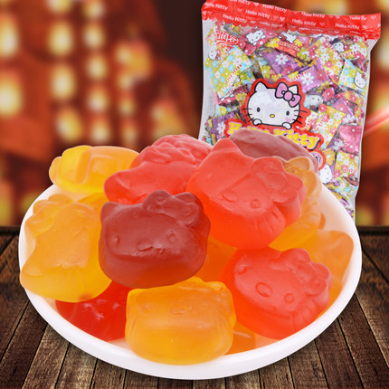 好彩头小样弹恋爱水晶糖100gx5包水果糖果冻糖500g休闲零食喜糖_不