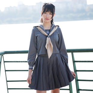 水手服海军服秋装新款日本女校服中间服jk校服制服班服定制刺绣