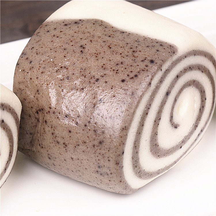 2袋包邮 安井黑米馒头1kg48个 营养早餐刀切粗粮面食家庭酒店面点