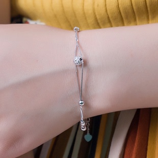 手链 转运珠手链女细简约日韩配饰闺蜜生日礼物正品包邮 925纯银饰品