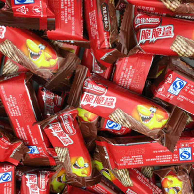 包邮 散装雀巢脆脆鲨巧克力威化饼干500g 多口味婚庆食品喜糖果