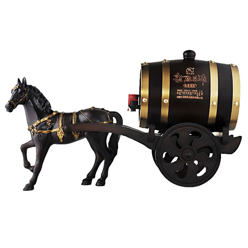 白酒射雕英雄马奶酒38度原浆白酒龙驹奶酒1.5l马拉车木桶包邮礼盒