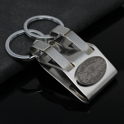 包邮 正品博友不锈钢钥匙扣 双环锁匙扣 男士女士腰挂扣礼品挂件