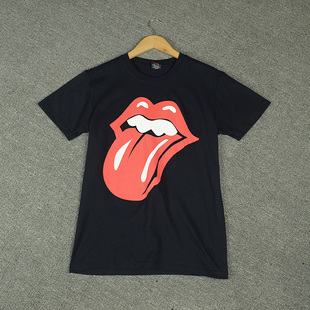 the stones滚石摇滚乐迷男士t恤圆领短袖纯棉 rolling 泰国产
