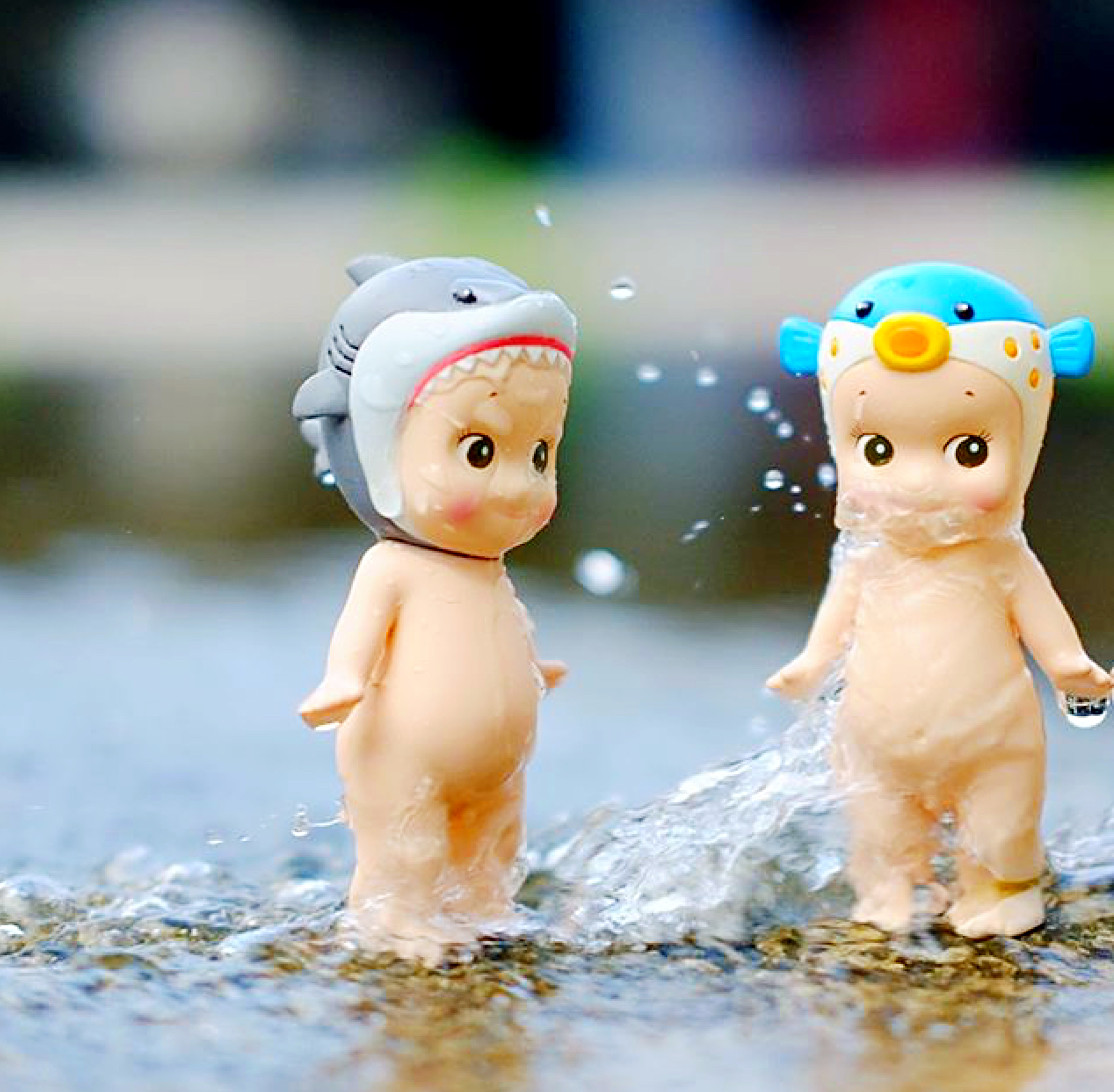 日本正版 sonny angel索尼天使娃娃可爱卡通公仔汽车摆件海洋