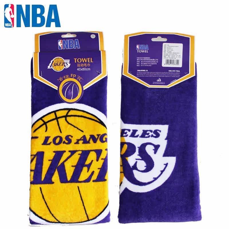 nba纯棉毛巾 篮球跑步运动面巾吸汗 科比哈登詹姆斯库里汗巾男女