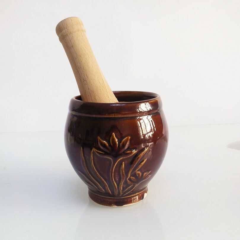 特价捣蒜器传统陶瓷蒜臼子家用蒜蓉器砸蒜缸厨房用手动压蒜捣蒜器