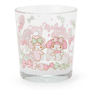《sanrio》美乐蒂透明玻璃水杯(美乐蒂&piano)