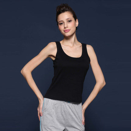 铜牛内衣 罗纹圆领女背心 百搭休闲女背心 0501-8267