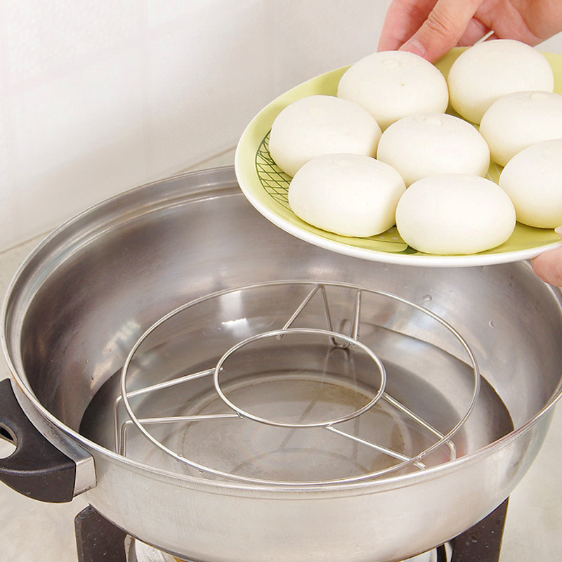 不锈钢多用炖盅蒸架 蒸盘器防烫隔热架 砂锅可用 厨房置物架