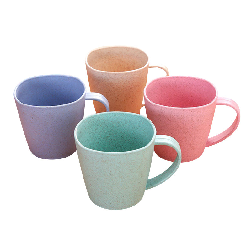 加厚带手柄漱口杯喝水杯情侣牙刷杯刷牙杯洗漱杯防滑口杯牛奶杯