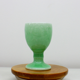 龙泉釉青瓷陶瓷酒杯酒盅小酒杯白酒高档烈酒杯35ml7钱传统平脚杯