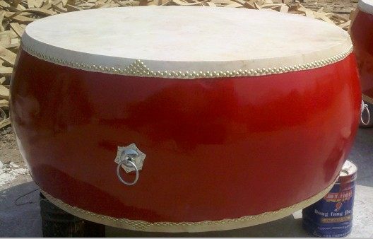 1米大鼓堂鼓红鼓战鼓寺庙鼓头层水牛皮中国红鼓演出鼓厂家直销_双氙