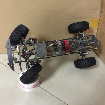 axial scx10仿真攀爬車cnc全金屬車架313軸距遙控越野車