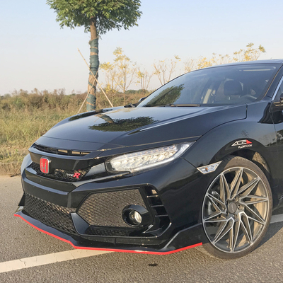 思域十代改装type r前杠大包围 本田新思域专用type r前杠中网