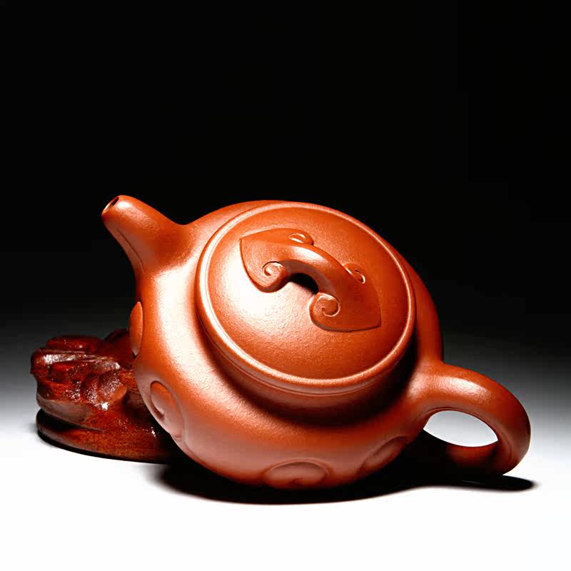 【湘谊】宜兴紫砂壶纯全手工名家正品茶壶周国洪仿古如意朱泥