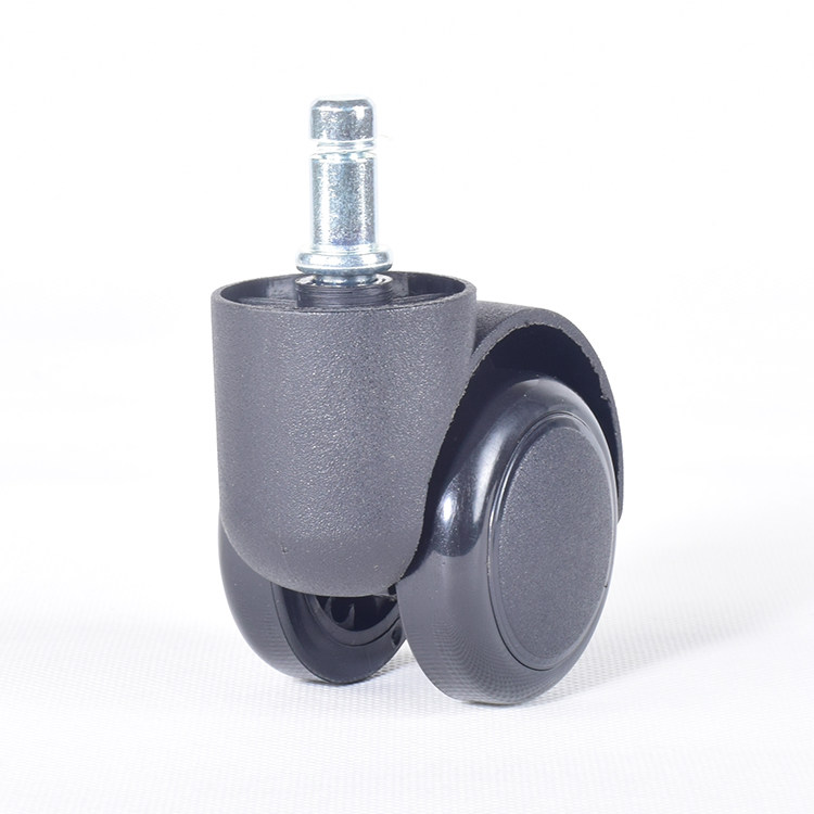 重力刹车轮子固定轮5个 电脑椅万向轮办公椅转椅脚轮配件滑轮轱辘