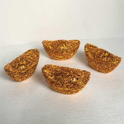 【元宝】铝线铝丝工艺品手工diy制作创意家居摆件特色旅游工艺品