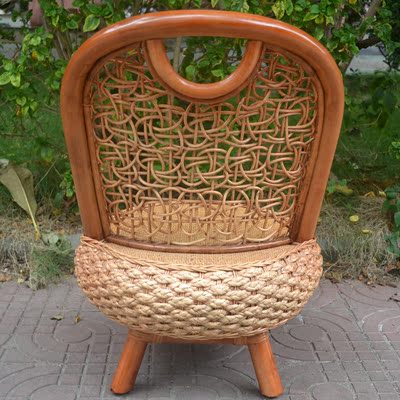 特价 藤椅 藤编小转椅 酒店喝茶小凳子 旋转小靠背椅 成人儿童椅