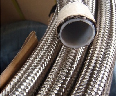 6-8-10-13mm铁氟龙管不锈钢编织 聚四氟管耐高温导热管模温机油管_双