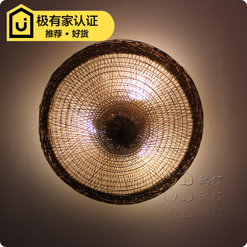 草帽斗笠吸顶灯农家乐庄饭店餐厅馆 湘菜火锅烧烤店茶室阳台灯具