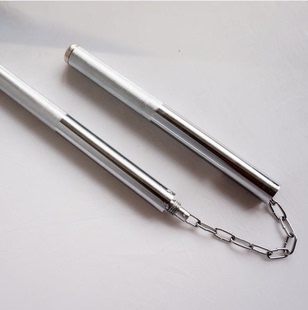 加重不锈钢两截棍武术短棍短棒实战双节棍双截棍精钢二合一两节棍