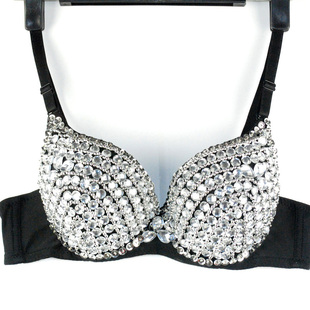 内衣闪亮钻石钉珠文 特价优惠文胸100块3件热卖夜店jazz领舞女装内衣