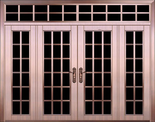 正宗304玫瑰金不锈钢大门 不锈钢玻璃门/防铜别墅门 正大门