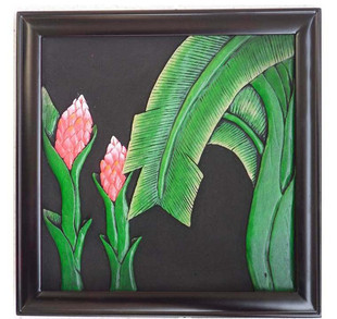 装饰画创意实用乔迁礼品红叶蕉 时尚田园风格家居装饰品墙壁装饰画