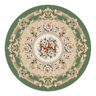 欧式圆形地毯 餐桌书房电脑转椅垫吊篮垫 客厅简约现代茶几小地毯_步