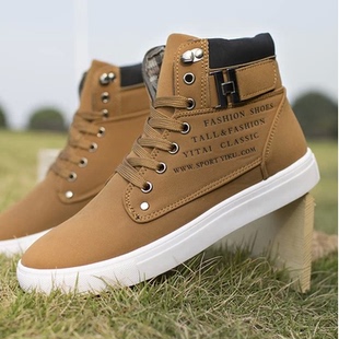 [包邮]秋冬季男士帆布鞋高帮男鞋韩版潮流青少年马丁