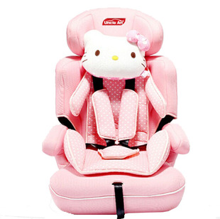 儿童安全 外贸出口多功能 kitty款 儿童安全座椅 卡通 宝宝 座椅 9月