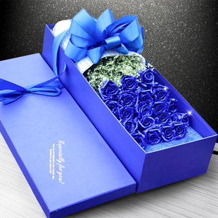 七夕情人节蓝色妖姬蓝玫瑰礼盒鲜花速递苏州常熟昆山吴江常州全国