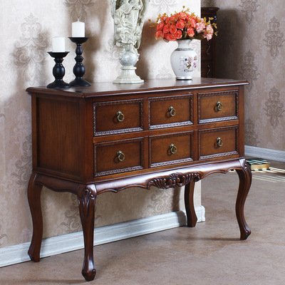 美式乡村五斗柜 欧式实木抽屉柜简约田园卧室5斗橱收纳储物柜特价