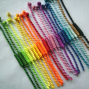 中国结 红黄蓝绿黑粉橙紫橘21色 中国结5号线金刚结幸运红绳手链红色