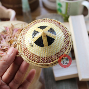 纯手工编织工艺品饭店装饰品农家小院挂饰民间工艺品凉席帽子斗笠