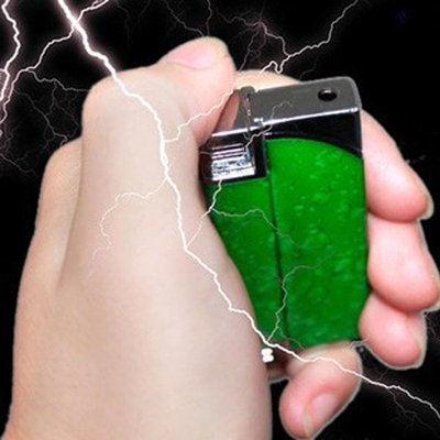 愚人节电人打火机整人打火机触电整蛊玩具电人电棒防风电人打火机