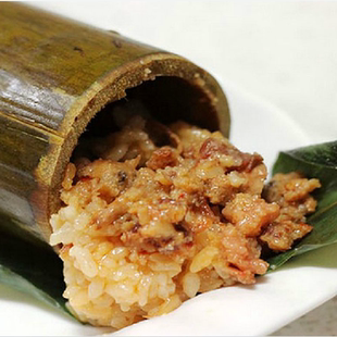 云南特产 方便米饭 西双版纳竹筒肉饭208克 傣族农家新鲜土特食品