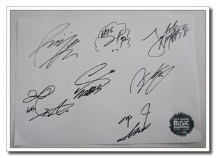 bts suga 金硕珍jin等亲笔签名mama韩国颁奖典礼2015年香港a4白纸