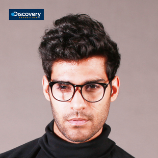 眼镜discovery 男 眼镜框 眼镜男复古眼镜 黑框 近视平光女tr9011