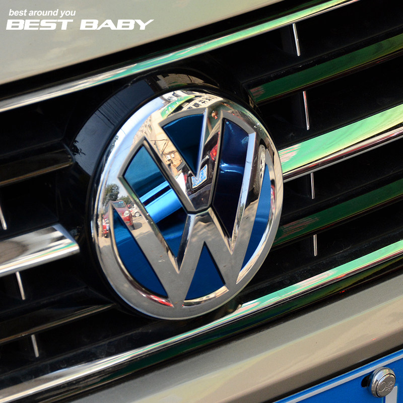 大众新polo速腾朗逸高尔夫7新宝来途观凌渡cc尾标改装车标贴反光