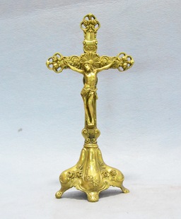 纯铜耶稣十字架耶稣基督雕塑像天主教圣物基督耶稣教家居饰品摆件