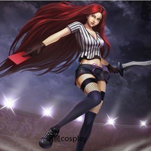 红牌 万圣节现货英雄联盟 卡特琳娜红牌退场 lol不祥之刃 cosplay服装